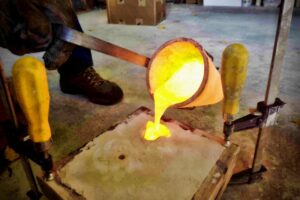 A pour being made for a casting